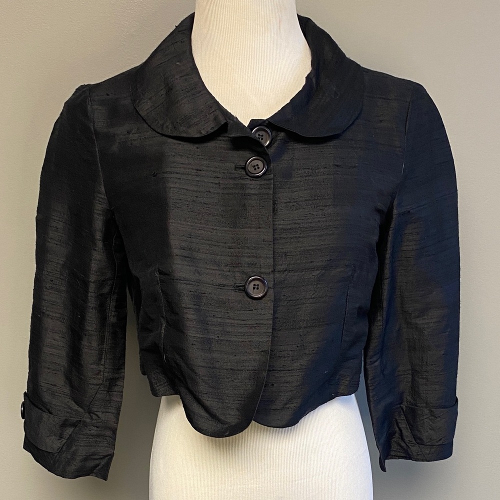 Le Lis Blanc Black Cropped Blazer (38)